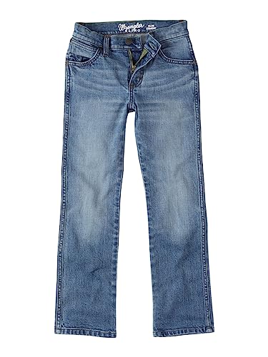 Wrangler Calça jeans reta retrô slim fit para meninos, Roughhouse, 7