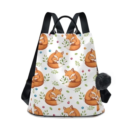 Sac à dos femme floral renard idéal pour les balades et trajets quotidiens