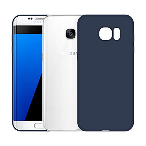 Image of Case Creation Luxurious OG Series for Samsung Galaxy S7 Edge Case Cover,Anti-Dirty Slim Case Frosted Matte Cute Candy TPU Raised Bezel (Splash of Color) Back Cover for Samsung S7 Edge -Electric Blue