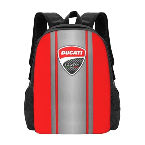 KVHSVEGO Zaino Compatibile Con Ducati - Per Uomo e Donna, Scuola, College, Leggero e Casual Per Ragazzi e Ragazze