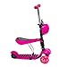 Calma Dragon Patinete YX-S49 Scooter 3 en 1, Tres Ruedas de LED, Altura Ajustable con Cesta de Mariquita, para Niños y Niñas.