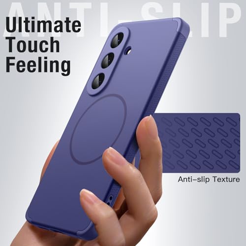 Image of JETech Magnetic Cover Case for Samsung Galaxy S26, Compatible with MagSafe, Dual-Layer Heavy Duty Shockproof Phone Cover, Camera Lens Full Protection, Anti-Scratch Hard PC Back (Cobalt Violet)