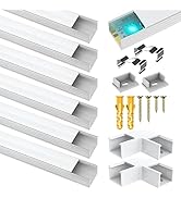 Led Aluminum Profile, Jirvyuk 6 Pack 1m/3.3ft LED Channel and Diffuser ...
