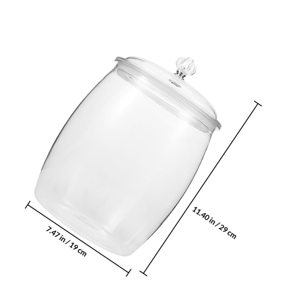 Bocal de Stockage Alimentaire en Plastique Transparent 6,5 L Hermétique