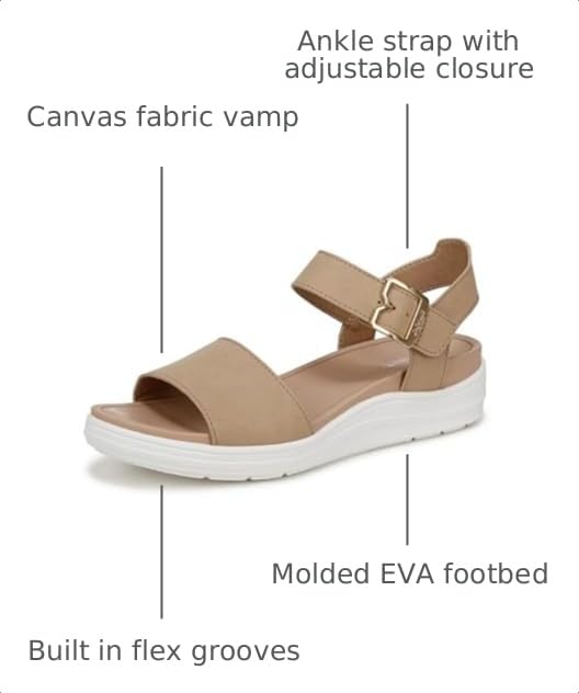 Dr. Scholl's Shoes Womens Time Off Sky Sandal Cuban Sand Smooth 9 M - image 3