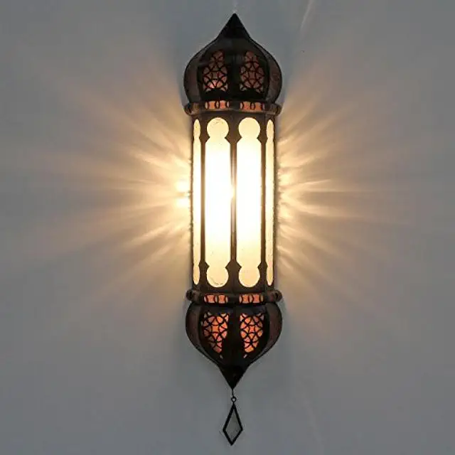 Applique Murale Orientale Lampe Marocaine Ruya Blanc - 57 cm