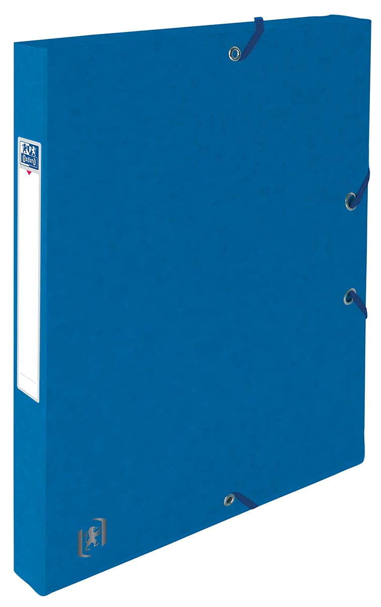 Boîte De Classement Oxford Top File+ 24x32cm - Dos 25mm - Élastique De Fermeture - Coloris Assortis
