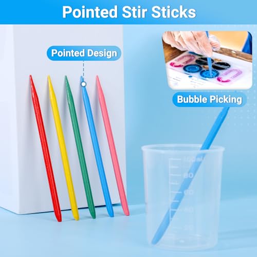 Kit de vasos medidores de resina 100 ml 40 piezas miniatura 4