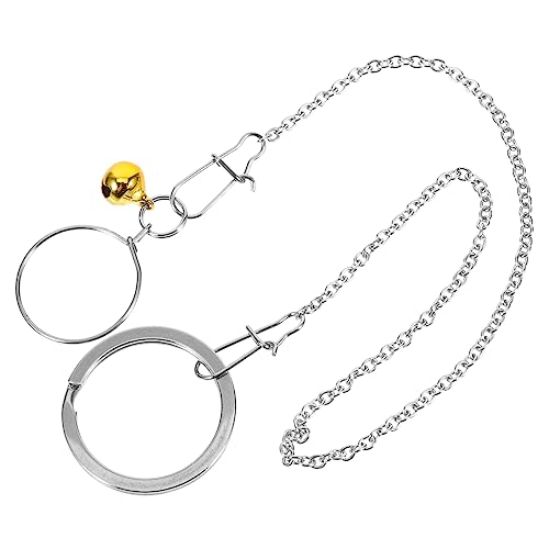 BESPORTBLE 2 Sets Parrot Neck Chain with Bell Bird Leash Chain Parrot Fly Training Harness