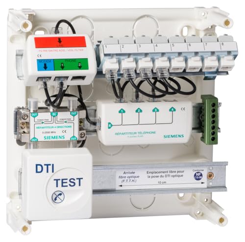 Coffret de Communication de grade 1 avec 8 prises RJ45