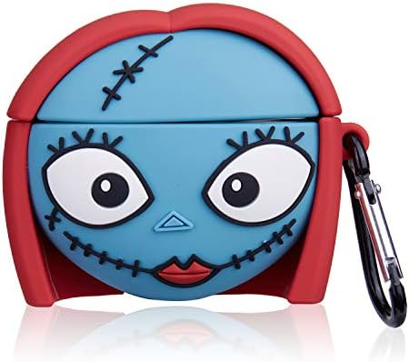 Jowhep Case for AirPod Pro 2019/Pro 2 Gen 2022 Cartoon Cute Silicone Cover with Keychain Fashion Funny Shockproof Soft Skin for Air Pods Pro Women Kids Kawaii Shell Cases for AirPods Pro Blue Girl