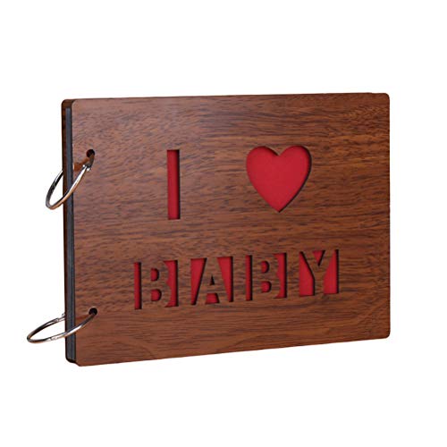 Álbum de fotos de scrapbook vazado de madeira de 20 cm DIY para presentes de viagem de dia dos namor