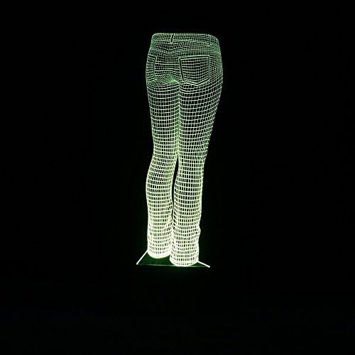 Youzone Magical Panel 3D Optical Visualization Illusion 7 Colors Change USB Touch Switch Table Lamp Bulbing LED Light Night Lighting Home Decoration Household Lights ( Pants)