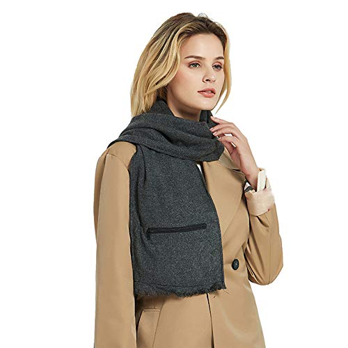 Écharpe chauffante USB contre le froid au cou avec coton lavable de couleur unie