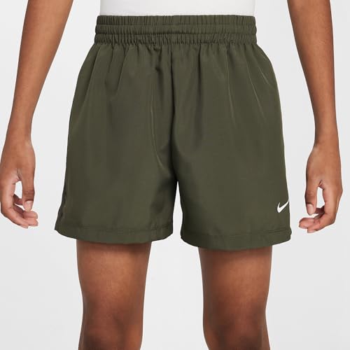 Nike Multi Big Kids' Dri-FIT 4" Woven Shorts (Cargo Khaki/White, HJ3742-325)2
