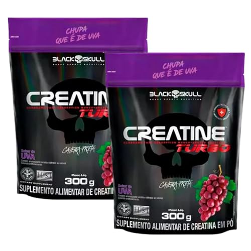 Kit 2x Creatine Turbo Refil 300g - Black Skull (Uva)