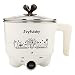 Electric Hot Pot 1 Liter Student Must-have Pot Rapid Noodles Cooker Multi-function Pot Perfect for Noodles Eggs Soup Dumpling Mini Pot Student gift Travel Pot Portable Cooker Healthy Safety Over-heating Protection Dry Burning Protection Dual Power White Color