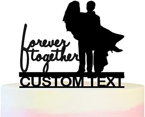 TC0062 Forever Together Party Wedding Birthday Acrylic Cake Topper Cupcake Toppers Decor Set 11 pcs with Personalized Your Name