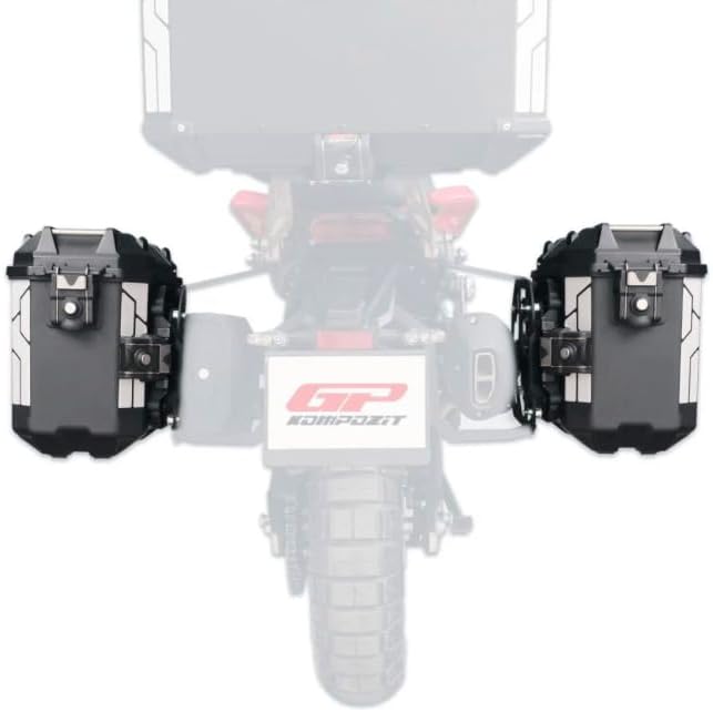Resim GP Kompozit Universal 26 lt x 2 Plastik Motosiklet Yan Çanta Seti Siyah 
