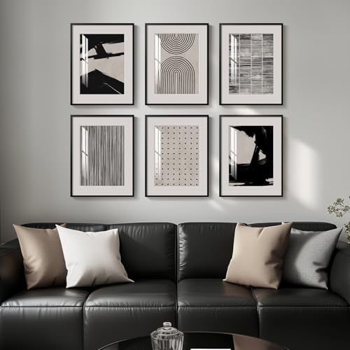 Framed Black and White Abstract Wall Art, 6 Pieces Modern Prints Paintings Artwork for Walls, Minimalist Abstract Pictures for Living Room Bedroom Dining Room Office Bathroom Wall Decor 11x14 Inch Framed Black and White Abstract Wall Art, 6 Pieces Modern Prints Paintings Artwork for Walls, Minimalist Abstract Pictures for Living Room Bedroom Dining Room Office Bathroom Wall Decor 11x14 Inch