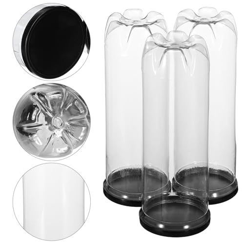 Soporte para balones de tenis en PVC transparente con estructura estable de 3 piezas 3