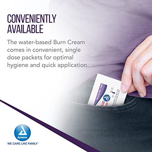 Dynarex First Aid Burn Cream - Burn Ointment For Minor Cuts, Wounds, Burns - Single Dose Water-Based Formula With Benzalkonium Chloride - For Medical & Home Care - 0.9G Packets, Box Of 144 #TOP4