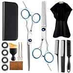 15 pcs Hair Cutting Scissors Professional, Thinning Shears for Hair Cutting, Stainless Steel Barber Scissors, Lengnoyp Haircut Scissors Hair Cutting Kit for Women, Men