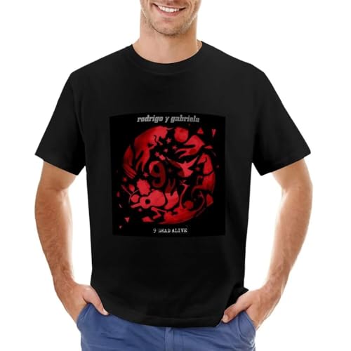 Photo de TANUVJXK Rodrigo y Gabriela 9 Dead Alive T-Shirt Plain Oversized Sublime Mens Black XL