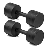 CAP Barbell 15 lb Adjustable Dumbbell – Compact Cast Iron Weight with Black Handle - Pair