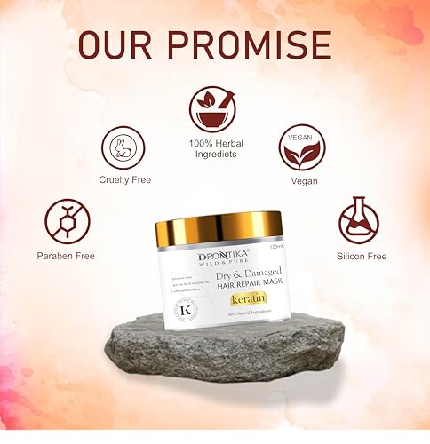 Image of Drontika Wild & Pure Hair Keratin Repair Mask - Strengthen, Repair, and Promote Healthy Hair Growth with Korean Formulation 120ml. count 1