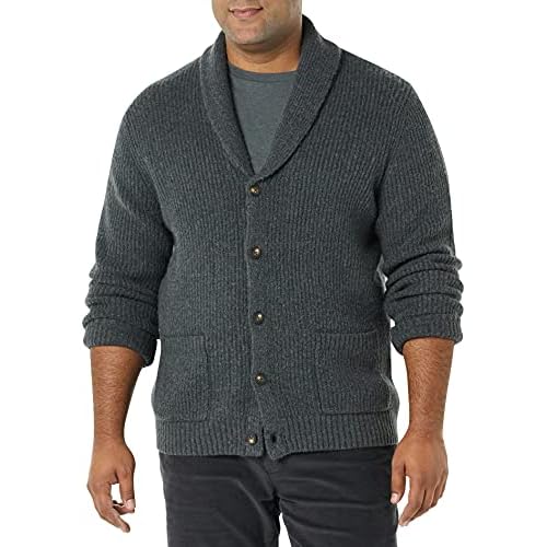 Amazon Essentials Men’s Long-Sleeve Soft Touch Shawl Collar Cardigan