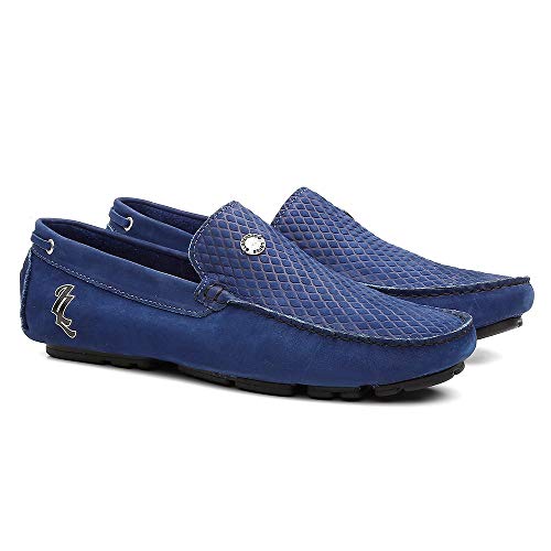 Mocassim Masculino Sapato Para Dirigir - Azul - 38