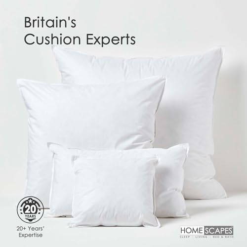 HOMESCAPES Luxury Duck Feather Cushion Inserts 65cm x 65cm (26 x 26”) Perfect Bounce Back and Down-Proof Cover, Generously Filled Inner Pads Fillers, Hypoallergenic, RDS Certified, Machine Washable - Image 5