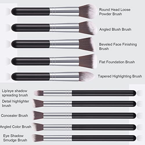 SLFYEE 10PCS Pennelli Make Up Pennelli per Trucco