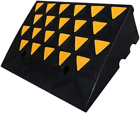 BESEA Rubber Curb Ramp 6" inch High 23.6" Length (Heavy Duty Rubber Ramp Single Ramp), for Driveway Curb Ramp, Car, Motorycle, Loading Dock, Truck, Pickup Truck, Threshold Ramp(6 inch Height)-1PACK