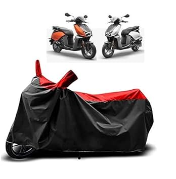 Willton- Two Wheeler - Scooty - Bike Cover for Vida V1 Electric Scooter Bike Cover with Water-Resistant and Dust Proof Premium 190T Fabric_RED