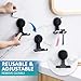 TAILI Suction Cup Razor Holder for Shower 2 Pack, Towel, Loofah, Shaver Holder for Shower Wall, Powerful Suction Cup Hooks for Inside Bathroom, Easy to Install and Reuse, Black