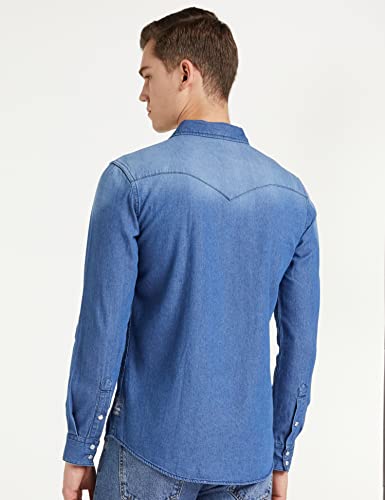 Image of Amazon Brand - INKAST Men Slim Fit Denim Shirt