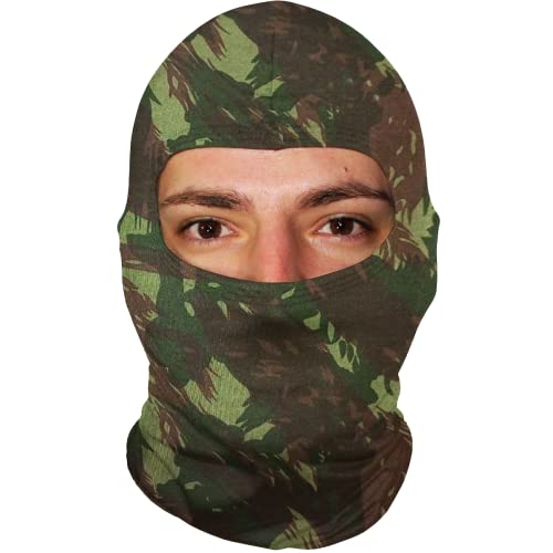 Kit 4 balaclavas balaclava touca toca ninja bandana UV50+ Cor:Verde camuflado exército