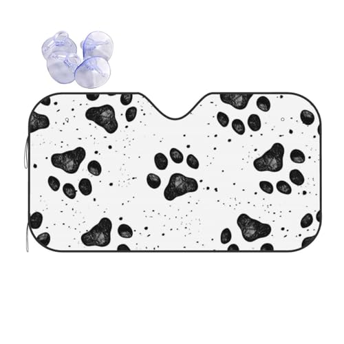 Pare-soleil voiture empreintes de pattes de chien taille M pour pare-brise de SUV et camping-car