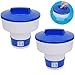 SAMSYIKO 2pcs dosatore Galleggiante Cloro Piscina, Dispenser di Cloro Galleggiante Automatico, Dispenser Chimico Regolabile distributore Galleggiante per Piscine, Spa, Vasca (8 Pollici)
