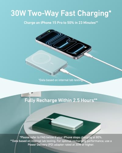 Anker MagGo flache magnetische Powerbank 10000mAh Qi2 15W – Ansicht 6
