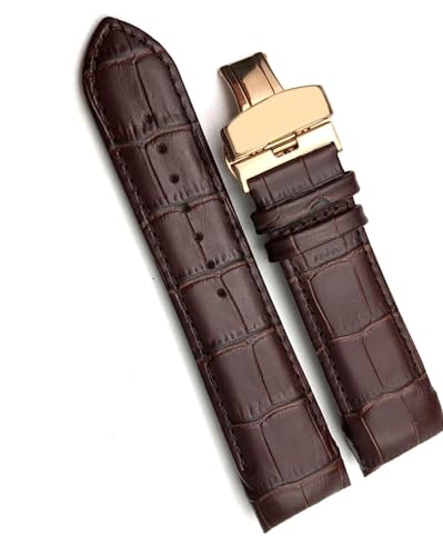 Bracelet montre cuir bout incurvé T035617 élégant et fermoir papillon