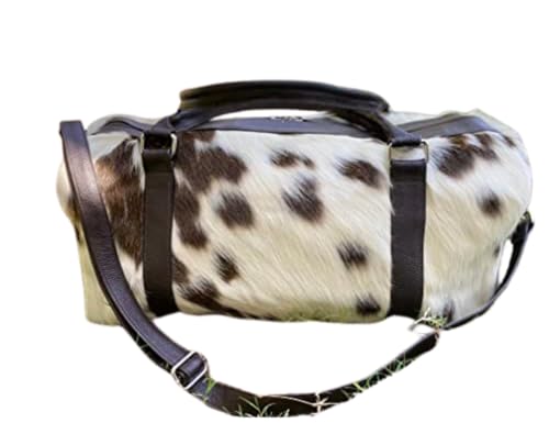 Duffel cowhide weekender overnight outdoor sports leather duffle bag