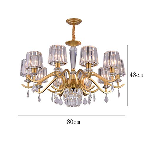 Lustre ajustable doré de 80 cm pour sublimer les plafonds bas et hauts