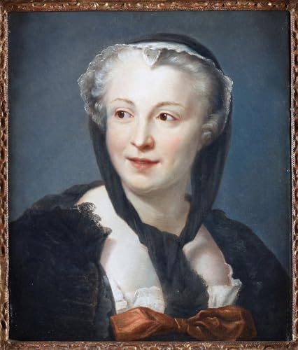 Affiche toile de Françoise de Graffigny par Quentin de La Tour 60x90cm