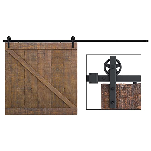SMARTSTANDARD 14 ft Sliding Barn Door Hardware Kit (4–8 ft)