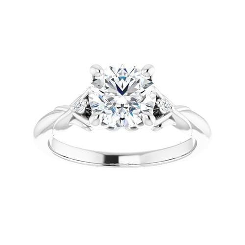 Eyebea Gems 1-5 CT Moissanite Bridal Wedding Ring Classic Vintage