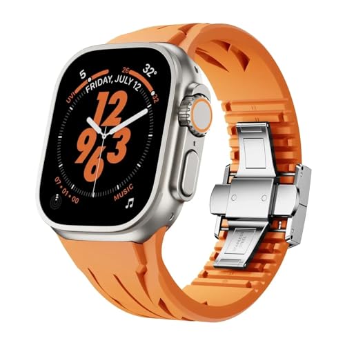 Bracelet Apple Watch anti transpiration en caoutchouc fluoré FKM souple