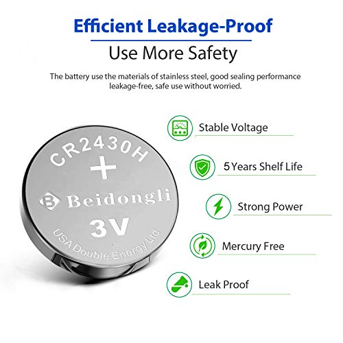 Beidongli Cr2430 3V Lithium Battery Long Lasting Battery 10 Count #TOP5